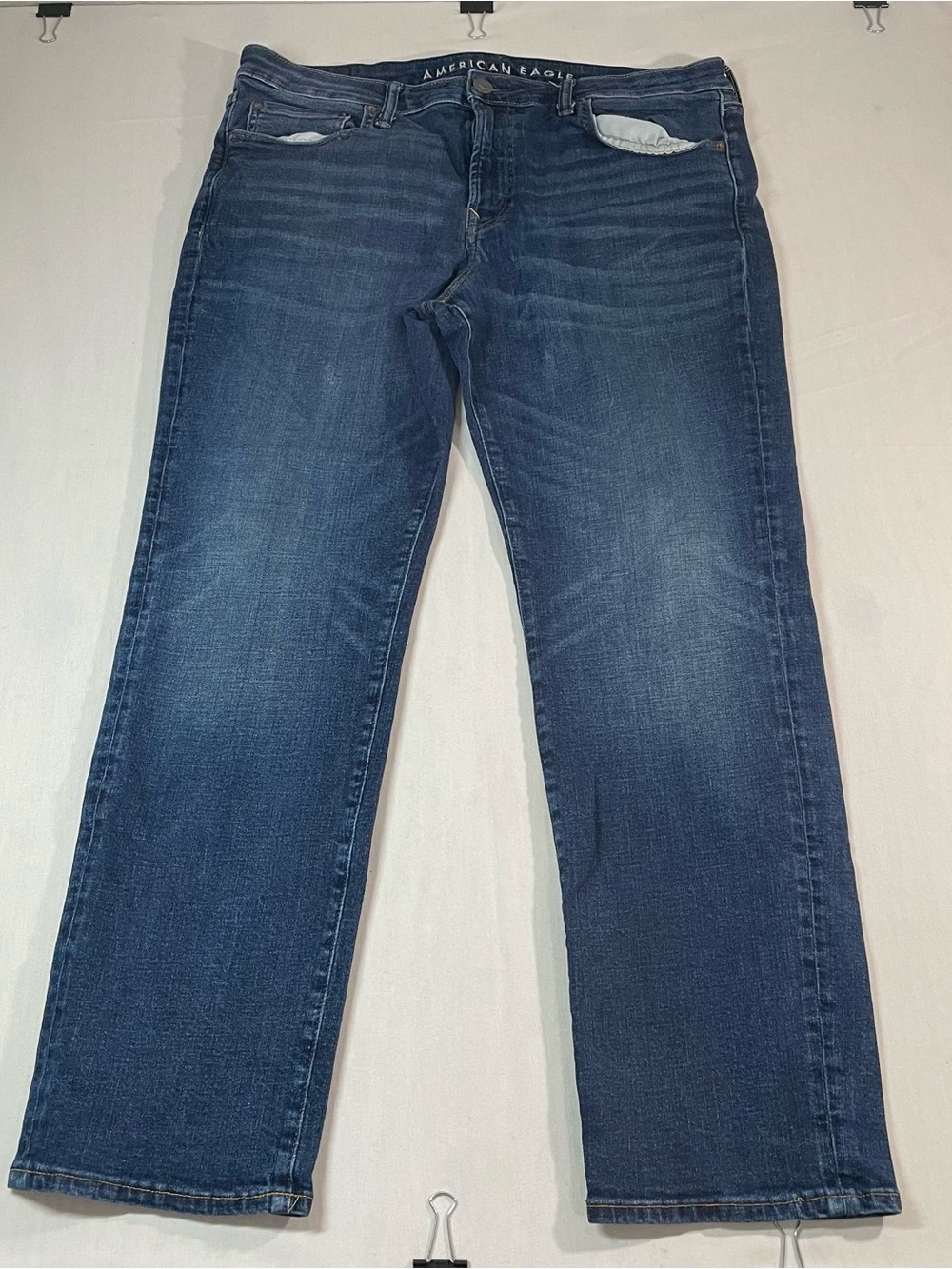 American Eagle Outfitters Men's Midnight Blue Straight Jeans